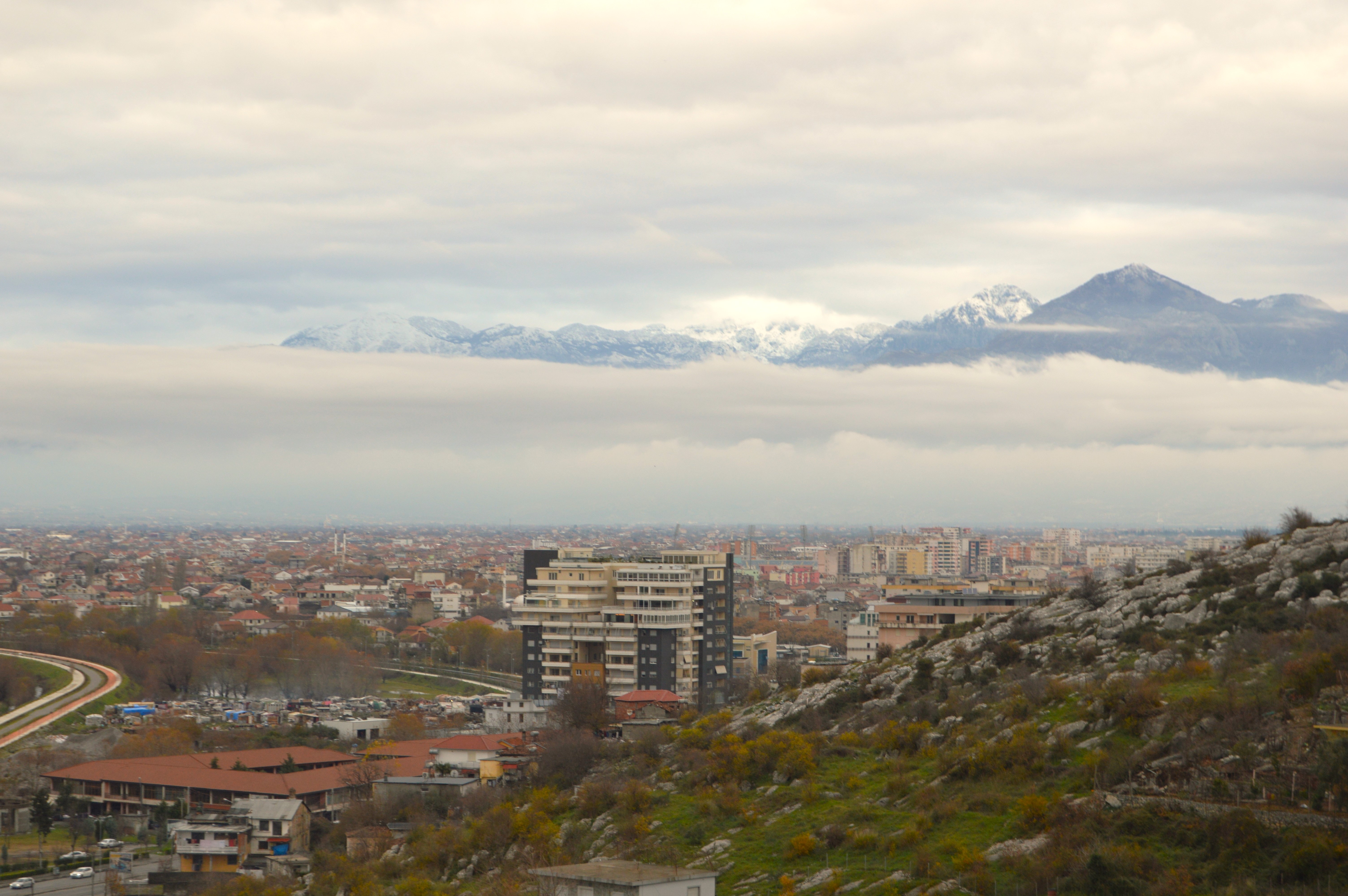 Vista panorámica desde el Castillo de Rozafa, Shkodër, Albania
