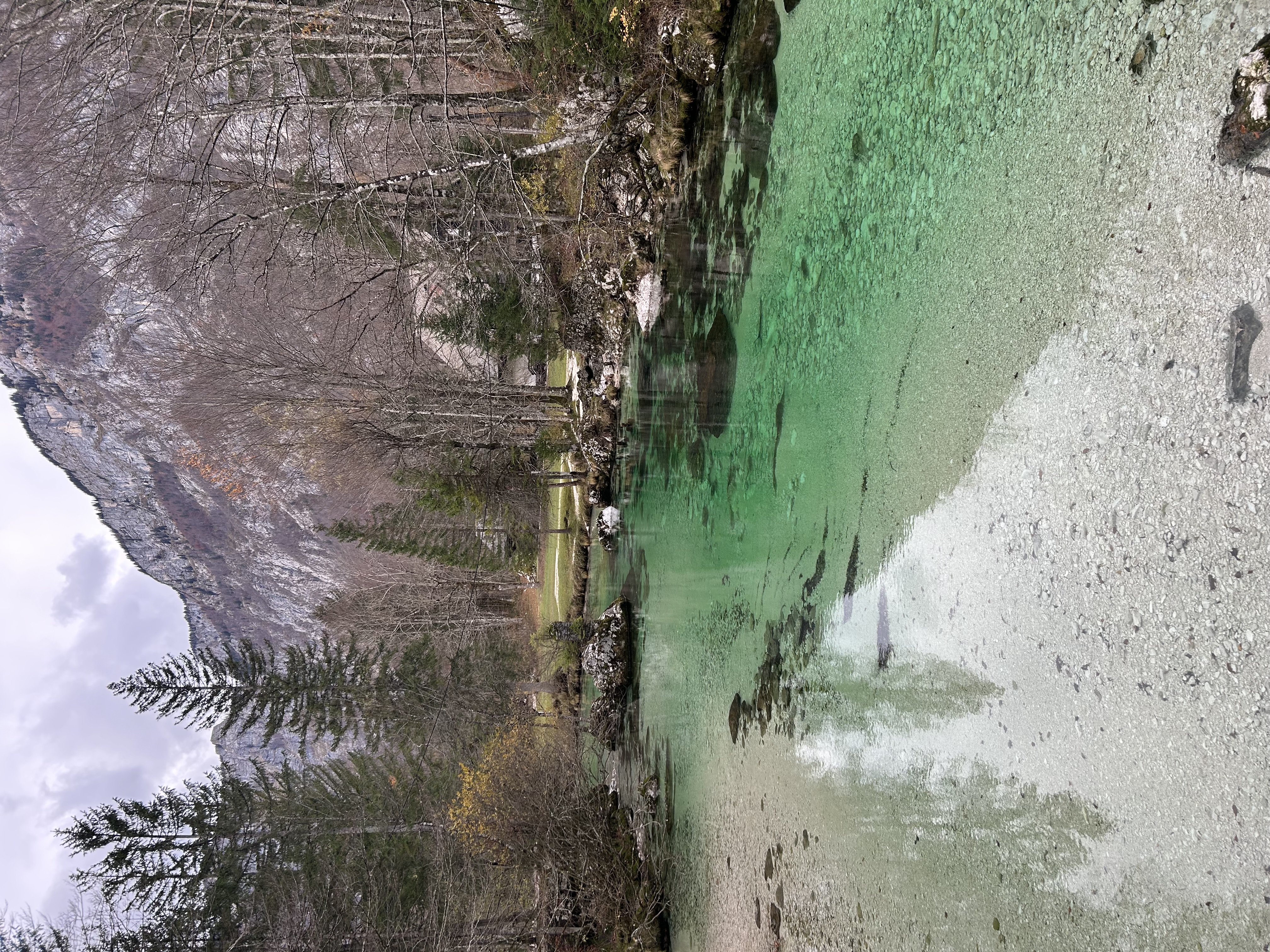 Río Sava Bohinjka desde diferente ángulo Eslovenia