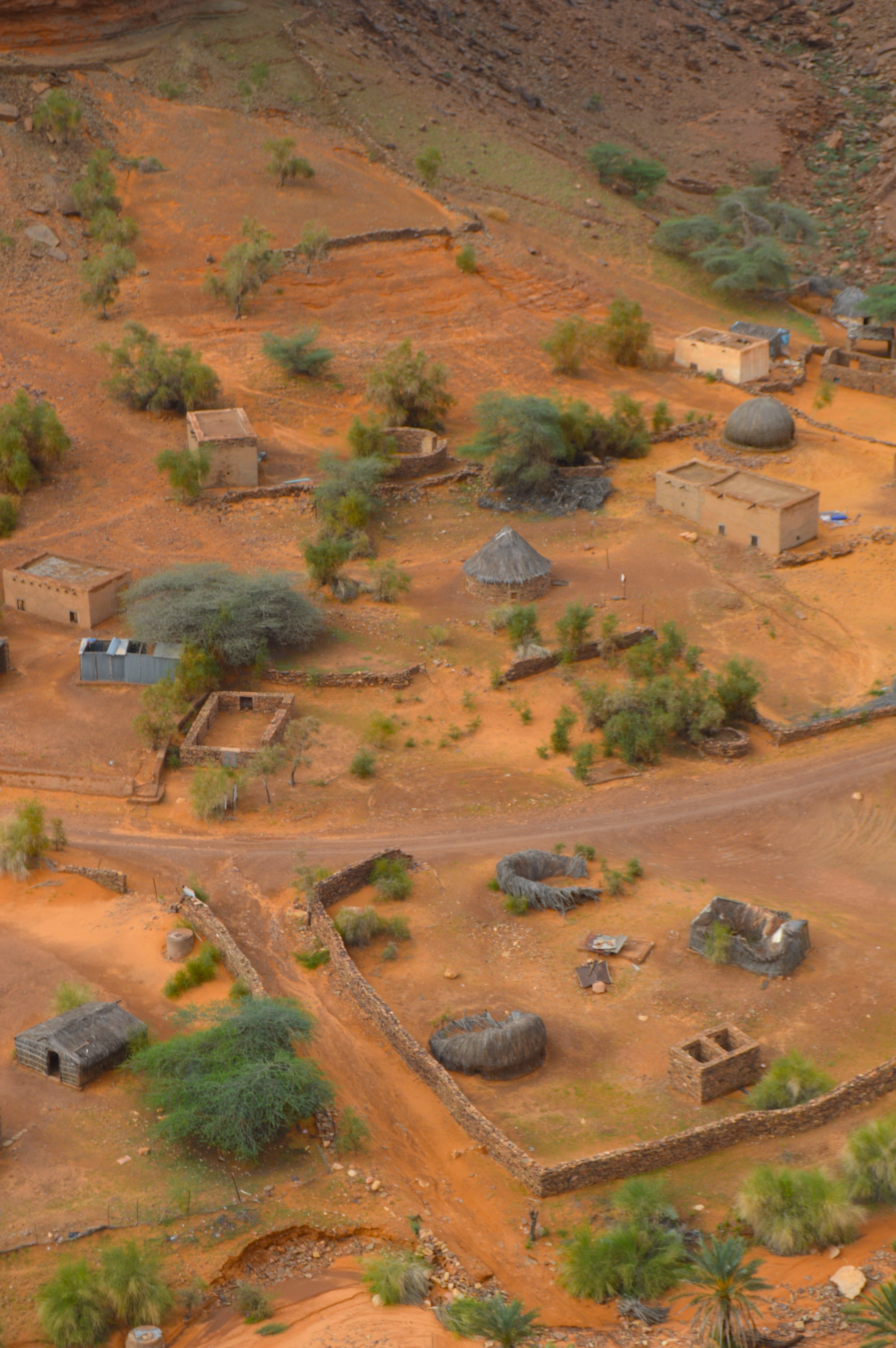 Panorámica del Oasis de Terjit desde la montaña, Mauritania
