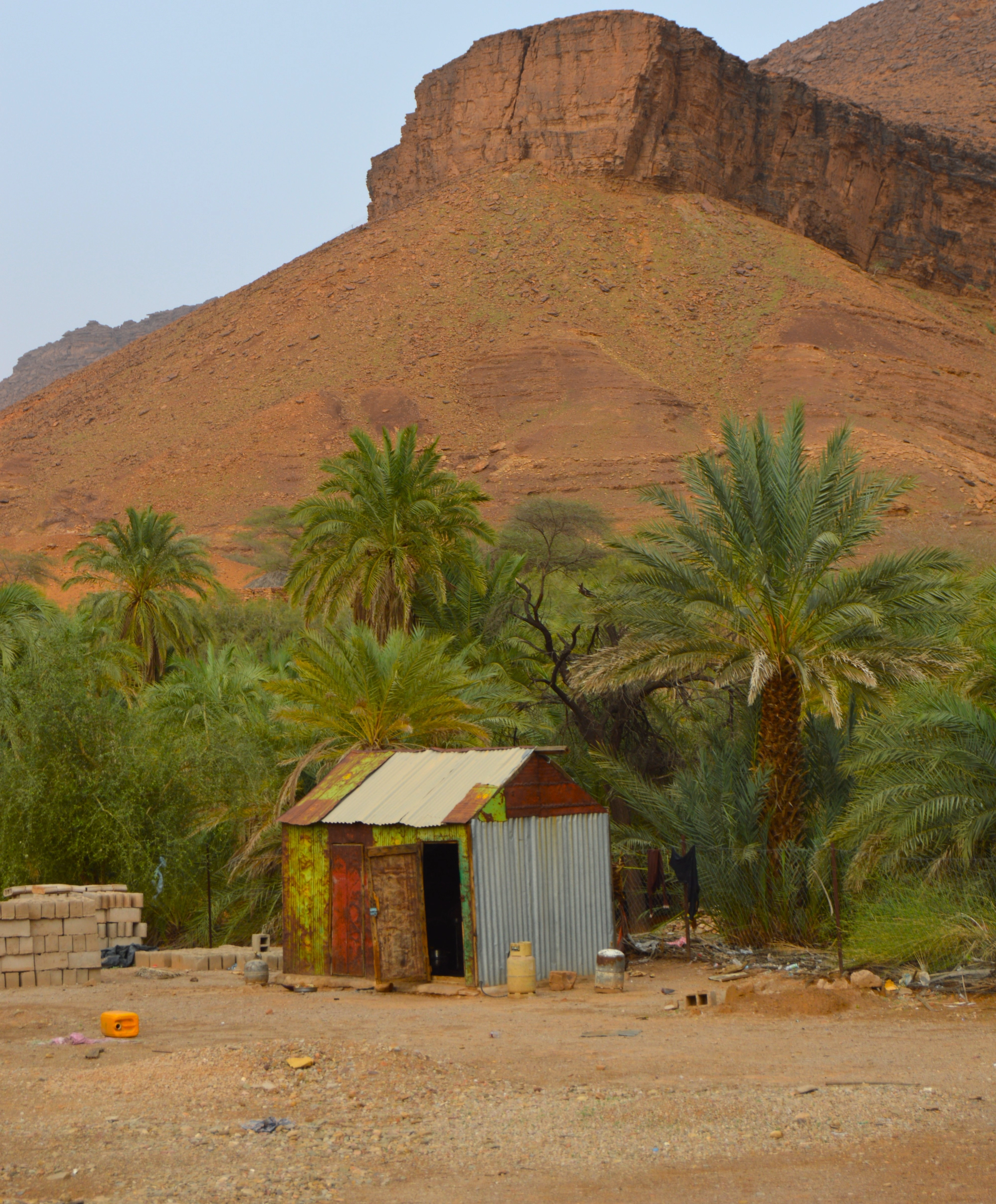 Otra estructura mauritana en el Oasis de Terjit, con detalles en color diferente