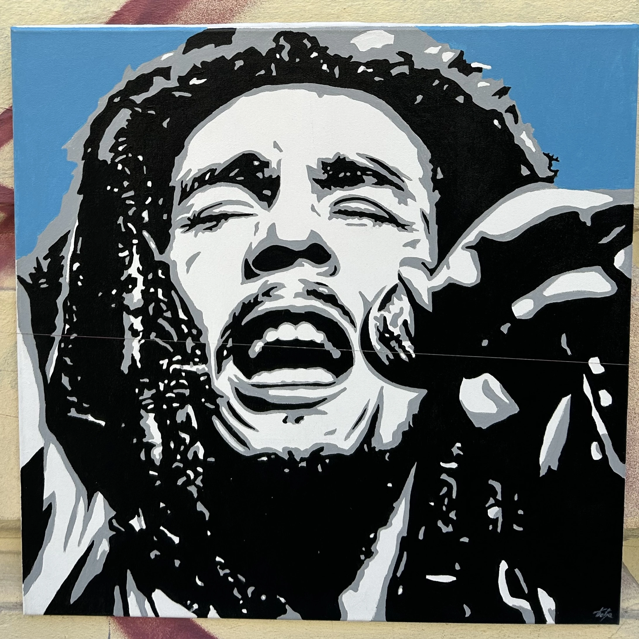 Mural de Bob Marley en el centro de Belgrado
